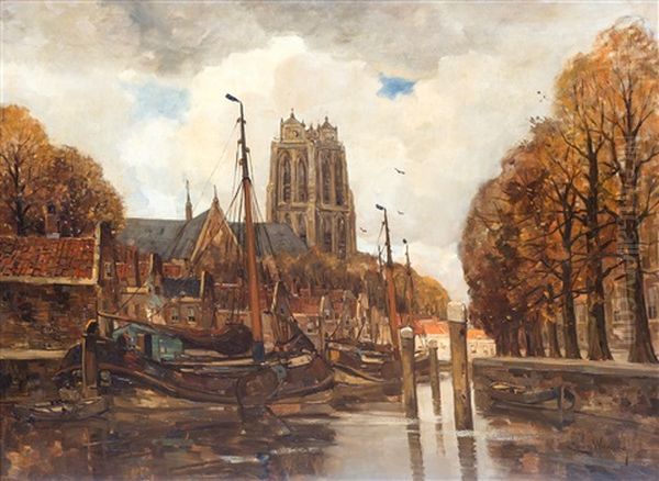 Haven Van Dordt Oil Painting by Kees Van Waning