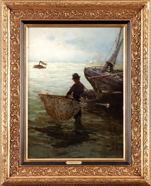 Rybak Z Siecia Oil Painting by Wladyslaw Wankie