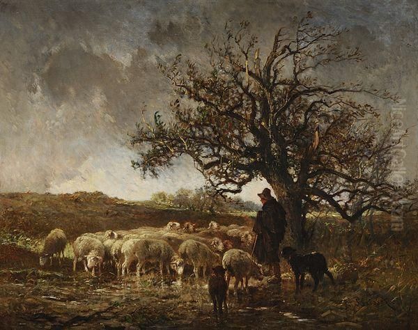 Apres La Pluie Oil Painting by Felix Saturnin Brissot de Warville