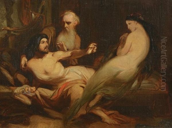 L'apparition Oil Painting by Gustave (Egidius Karel G.) Wappers