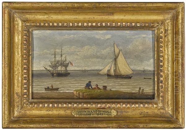 Shipping On The Humber Oil Painting by John Ward Of Hull