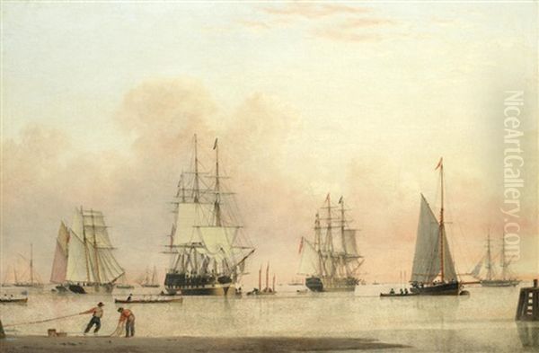 A Regatta On The Humber Oil Painting by John Ward Of Hull