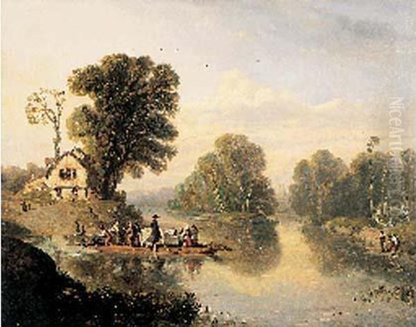 La Traversee Du Fleuve Oil Painting by Franck Brissot