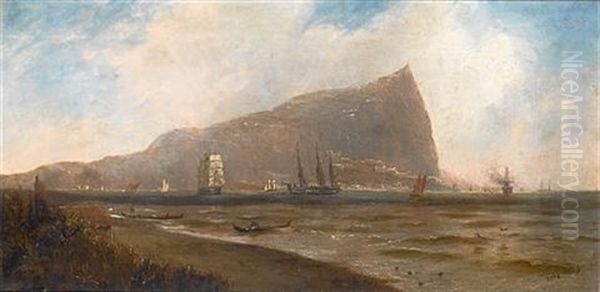 The Rock Of Gibraltar Oil Painting by Charles Ward