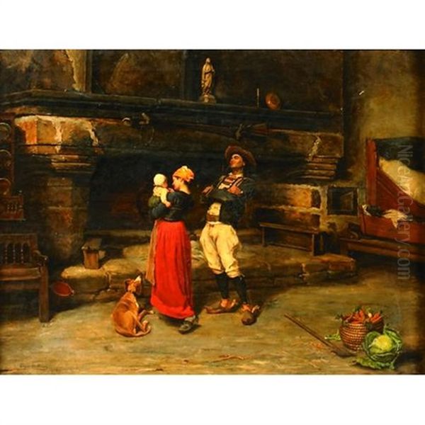 Fierte Paternelle Oil Painting by Edgar Melville Ward