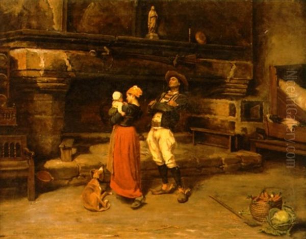 Fierte Paternelle Oil Painting by Edgar Melville Ward