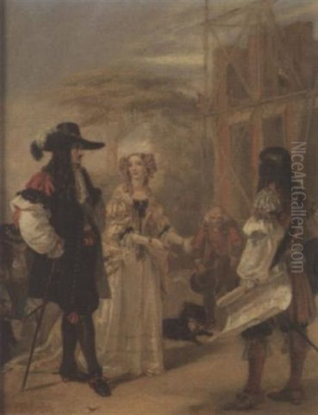 Discussing The Plans Oil Painting by Edward Matthew Ward