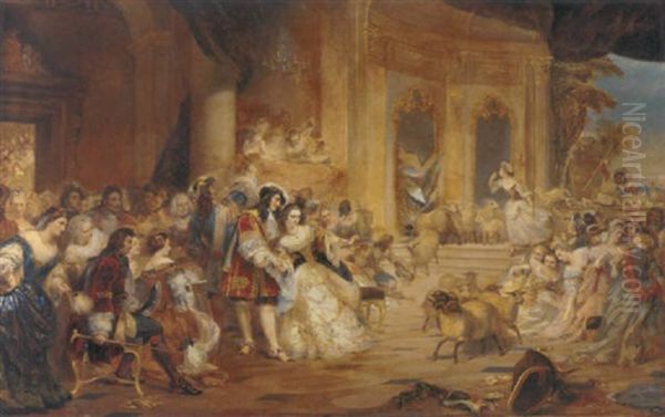 An Incident At The Opera Oil Painting by Edward Matthew Ward