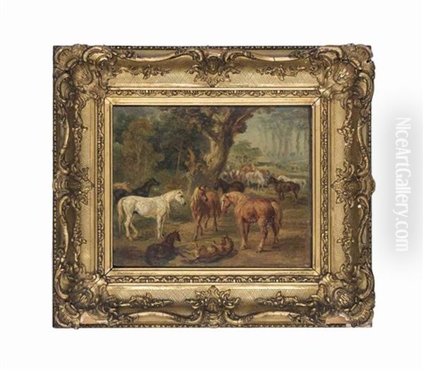 The Council Of Horses Oil Painting by James Ward