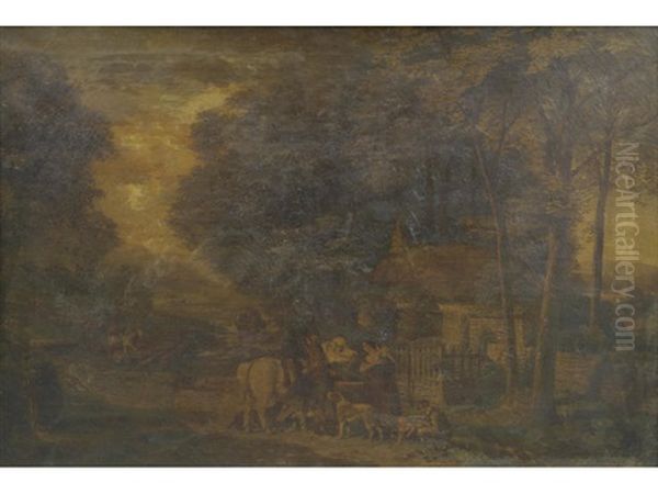 The Gamekeeper's Cottage Oil Painting by Martin Theodore Ward