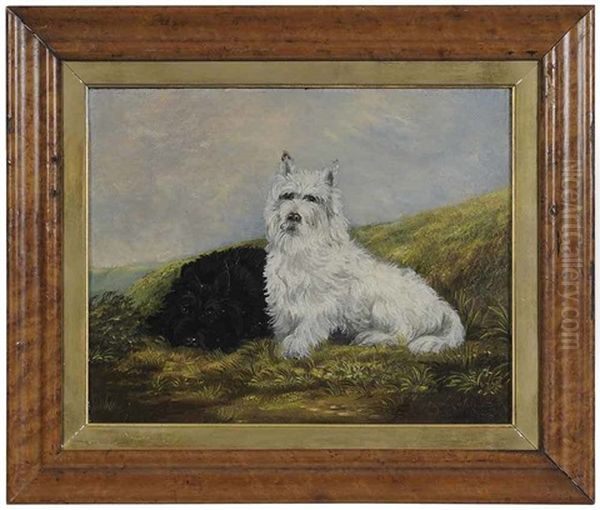 Cairn Terriers Oil Painting by Arthur Wardle