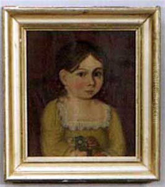 Portrait Of Prudence Elizabeth Ware Thompson Oil Painting by Thomas Ware