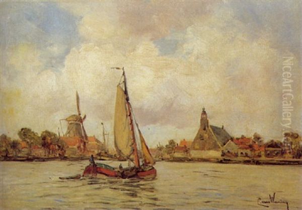 Hafen Von Breda Oil Painting by Cornelis A. van Warning