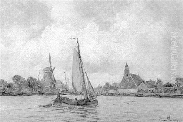 Hafen Von Breda Oil Painting by Cornelis A. van Warning