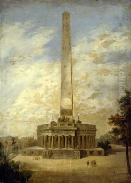 Design For The Washington National Monument Oil Painting by Asa Coolidge Warren