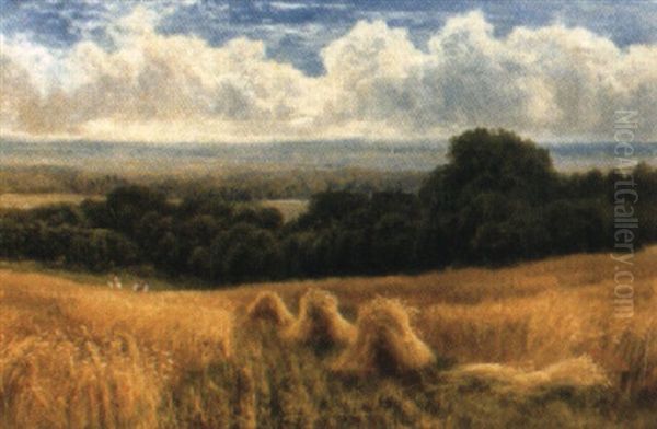 Thundery Weather, Surrey Oil Painting by Edmund George Warren