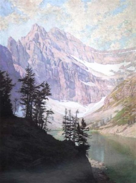 Canadian Rockies Oil Painting by Harold Broadfield Warren