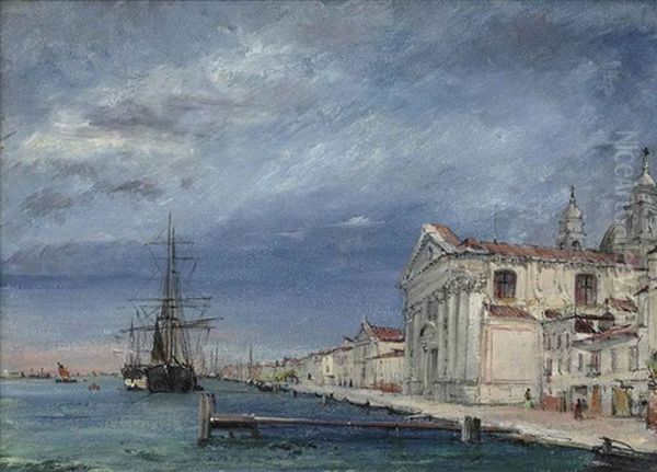 View Of The Chiesa Dei Gesuati, The Zattere, Venice Oil Painting by William White Warren