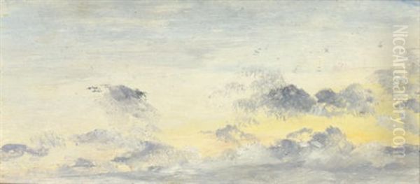 Pale Evening Clouds Oil Painting by William White Warren