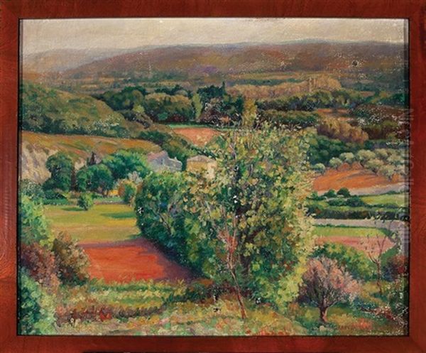 The Countryside Of Uzes, South Of France Oil Painting by Alexander Warshawsky