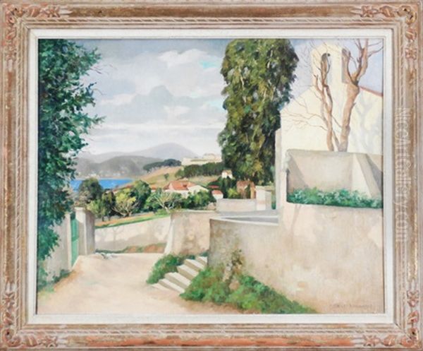 On The Terrace Oil Painting by Alexander Warshawsky