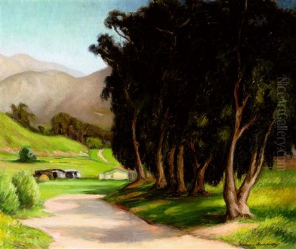 Eucalyptus Grove, Sunland, California Oil Painting by Alexander Warshawsky