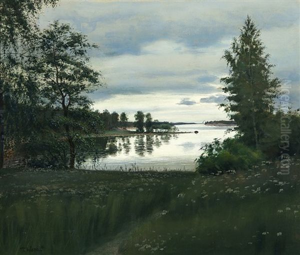 Tranquil Bay Oil Painting by Torsten Wasastjerna