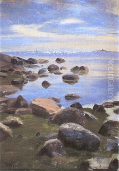 Strandstenar Oil Painting by Torsten Wasastjerna