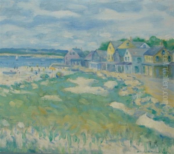 Beachside Scene Oil Painting by Elizabeth Fisher Washington