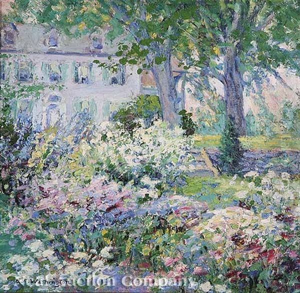 Garden Landscape Oil Painting by Elizabeth Fisher Washington