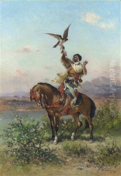 The Falconer Oil Painting by Georges Washington