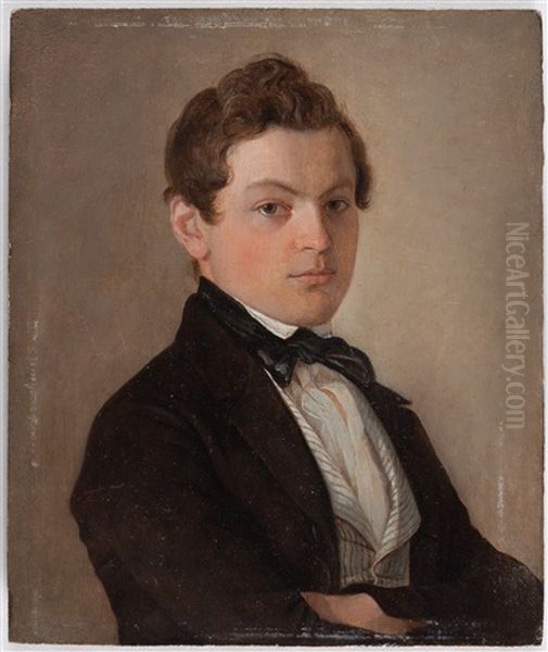 Bildnis Eines Jungen Herrn Oil Painting by Friedrich Wasmann