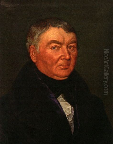 Portrait Eines Soignierten Herren Oil Painting by Friedrich Wasmann