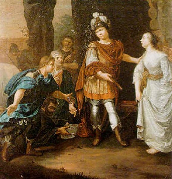 The Continence Of Scipio Oil Painting by Jan Abel Wassenbergh