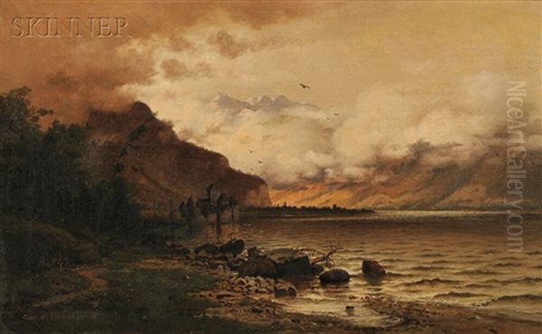 Chateau De Chillon Oil Painting by George Savary Wasson