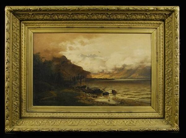 Fantasy View At Chateau De Chillon Oil Painting by George Savary Wasson