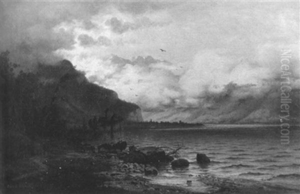 A Fantasy View At Chateau De Chillon Oil Painting by George Savary Wasson