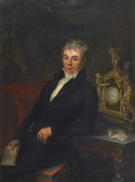 Portratt Forestallande Gustaf Fredrik Af Wirsen Oil Painting by Johan Gustaf Waestroem