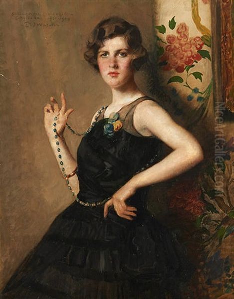 Portrait De Jeune Femme Oil Painting by Charles Joseph Watelet