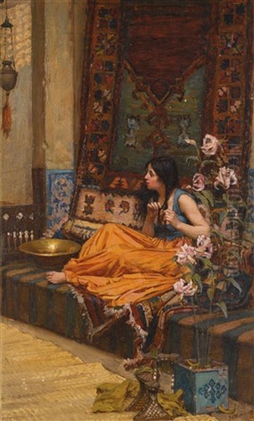 In The Harem Oil Painting by John William Waterhouse