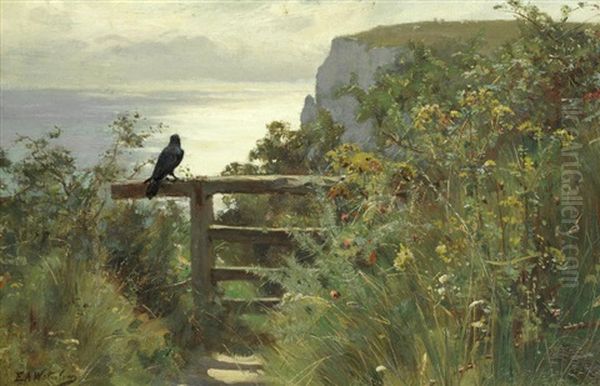 The Cliff Path Oil Painting by Sir Ernest Albert Waterlow