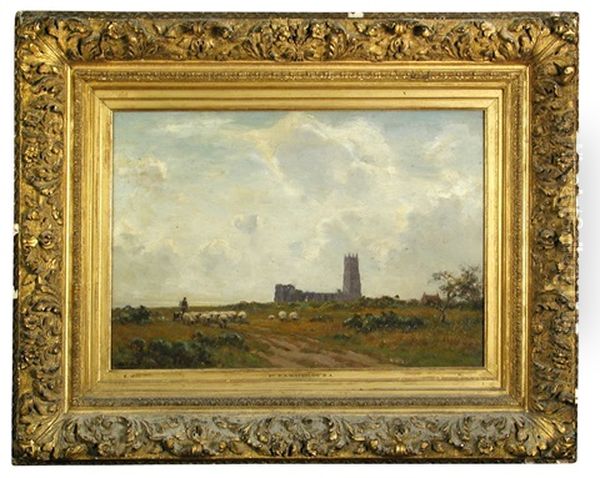 A View Of Covehithe Church Oil Painting by Sir Ernest Albert Waterlow