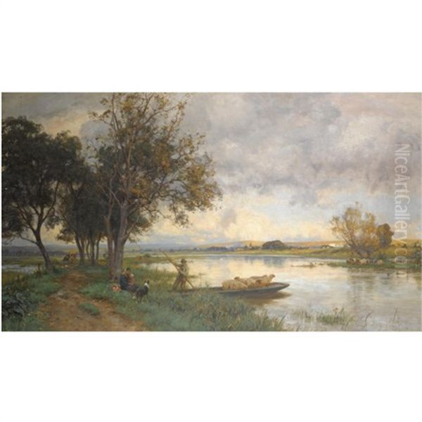 Autumn Floods Oil Painting by Sir Ernest Albert Waterlow