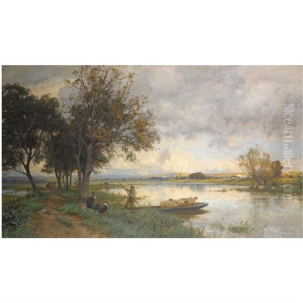 Autumn Floods Oil Painting by Sir Ernest Albert Waterlow