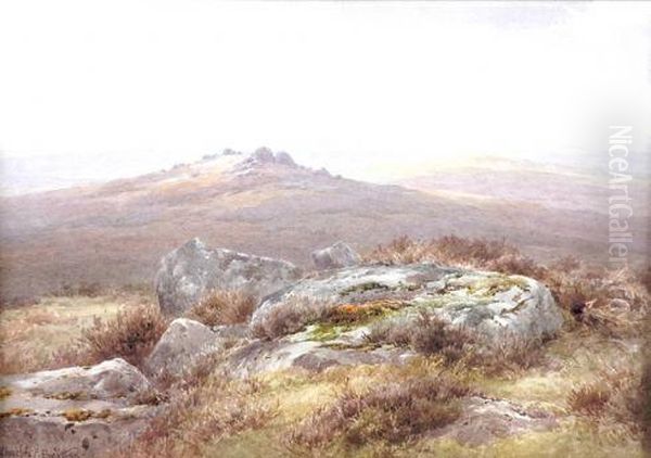 Leedon Tor And Ingra Tor Oil Painting by Charles E. Brittan