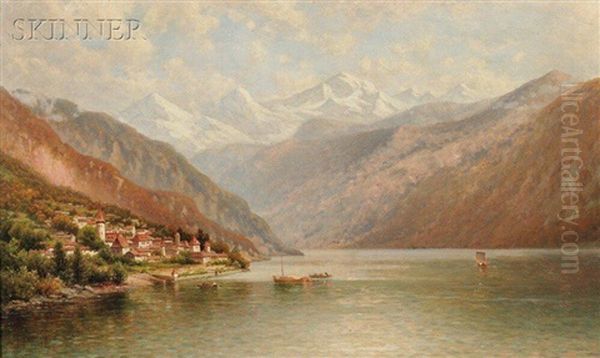 View Near Oberhafen Oil Painting by George W. Waters