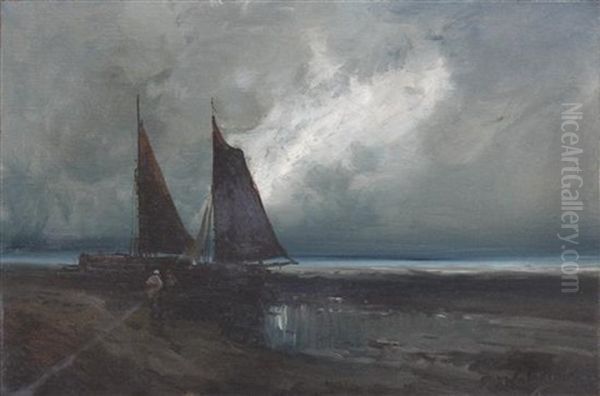 Night Sails Oil Painting by George W. Waters