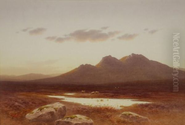 The Hills Of Perthshire Oil Painting by Charles Edward Snr Brittan