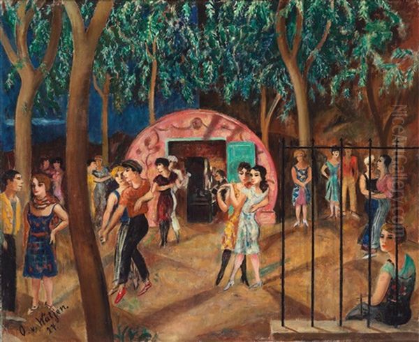 Summer Party Oil Painting by Otto Von Waetjen