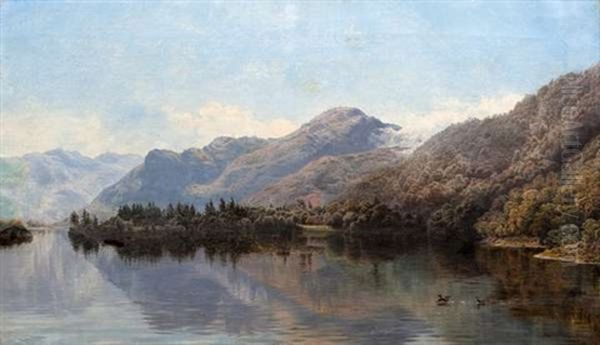 The Lakes Of Killarney Oil Painting by Bartholomew Colles Watkins